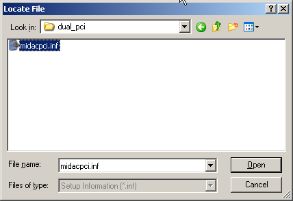 select midacpci.inf